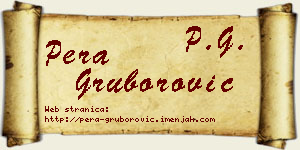 Pera Gruborović vizit kartica